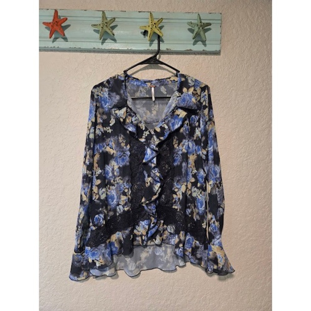 Free People Bad At Love Printed Blouse